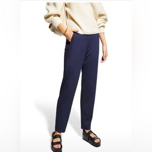 Eileen Fisher Lightweight Cropped Jersey Pants SZ Medium/Navy Blue